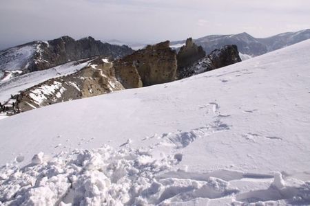 被积雪覆盖的长白山