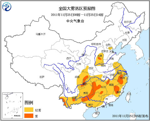 大雾蓝色预警：浙闽湘黔桂川滇渝局部有大雾