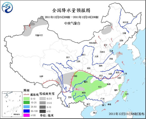 全国降水预报图